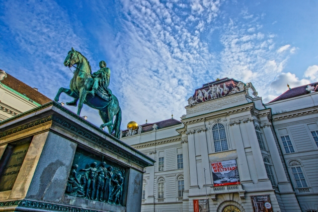 ウィーンの街の銅像（ジョセフ1世）